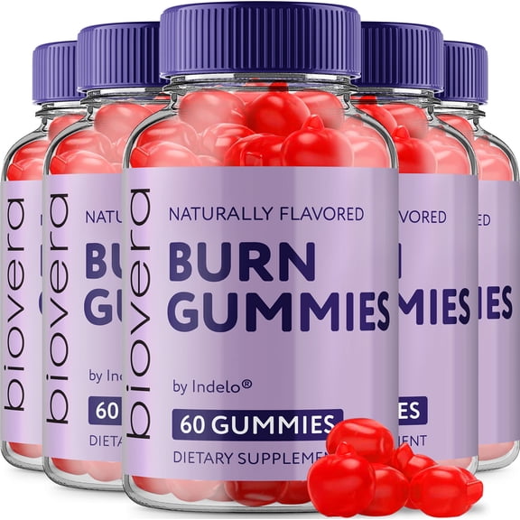 BioveraBurn ACV Gummies Supplement Biovera Burn ACV Gummy Apple Cider Vinegar 1000MG, 5 Pack, 300 Gummies