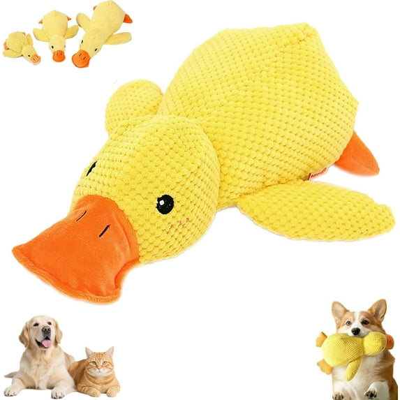Biovet Md Calming Duck, Biovet Md Duck Toy, Calming Ducks Toy for Dogs, with Quacking Sound, Chew Resistant & Machine, for All Breeds & Sizes Dogs (M)