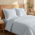 thumbnail image 1 of Bioweaves 100% Organic Cotton King Duvet Cover Set, 3-Piece, 300 Thread Count Sateen Weave GOTS Certified Comforter Cover with Buttoned Closure and 2 Pillow Shams – Shore, 104x90 inches, 1 of 9