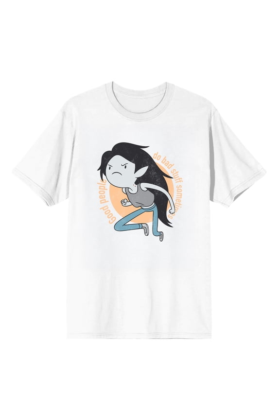 Adventure Time Marceline Good People Quote Mens Graphic Tee | Short Sleeve Crew Neck | DTG Character Art | Officially Licensed Cotton T-Shirt-Medium