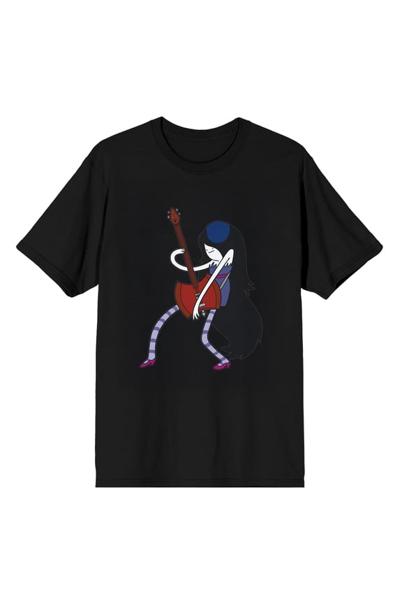 Adventure Time Marceline Guitar Solo Men's Graphic Tee | Cartoon Network Licensed Short Sleeve Crew Neck T-Shirt-XXL