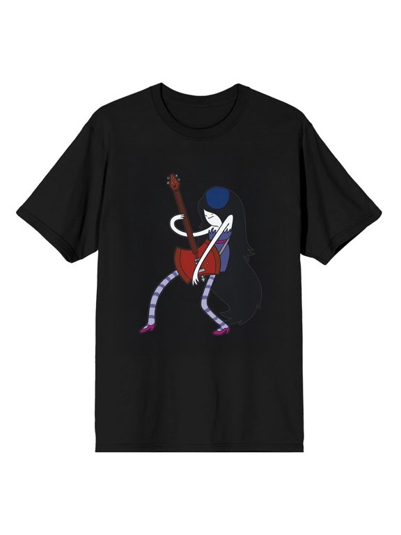 Adventure Time Marceline Guitar Solo Men's Graphic Tee | Cartoon Network Licensed Short Sleeve Crew Neck T-Shirt-XXL