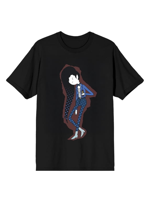 Adventure Time Marceline the Vampire Queen Men's Graphic Tee | DTG Character Art | 100% Cotton Crew Neck | Officially Licensed-Large