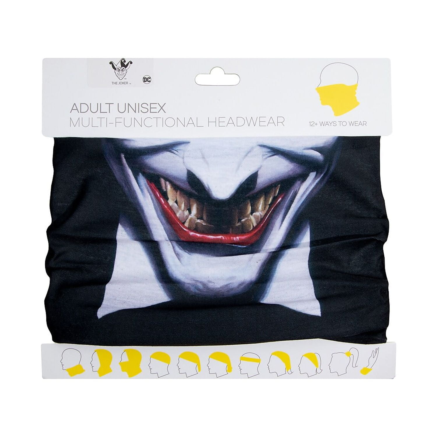 Gaiter Face Mask, Batman Joker Print, Polyester, Adult Gaiter Face Mask, Batman Joker Print, Polyester, Adult