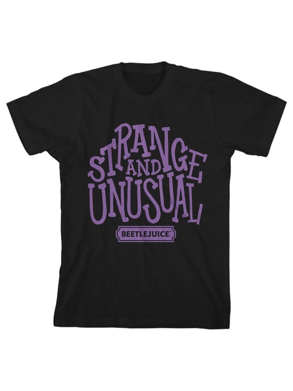 Beetlejuice Strange and Unusual Toddler Boy's Black Graphic Tee-4T
