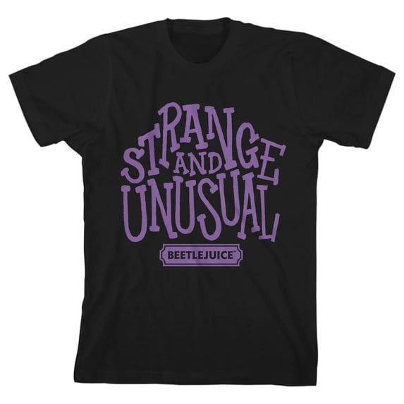 Bioworld Beetlejuice Strange and Unusual Youth Black Graphic Tee-XL