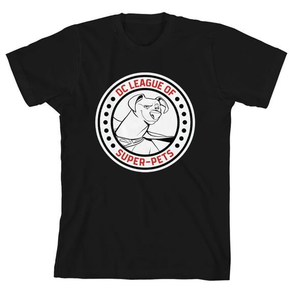 Bioworld DC League of Super Pets Krypto Icon Youth Black Graphic Tee-XS