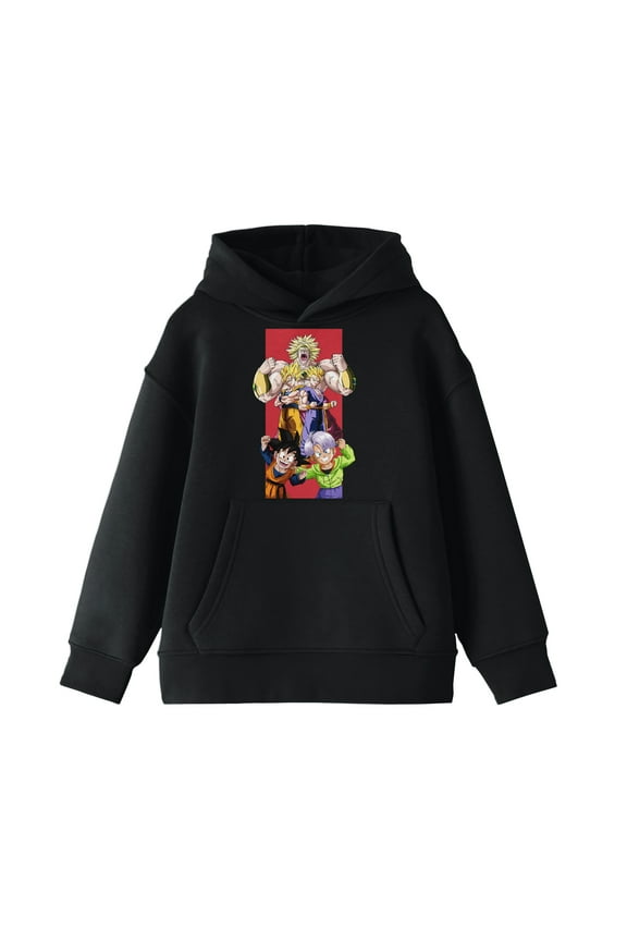 Dragon Ball Z Broly Character Art Boy's Black Sweatshirt-Medium