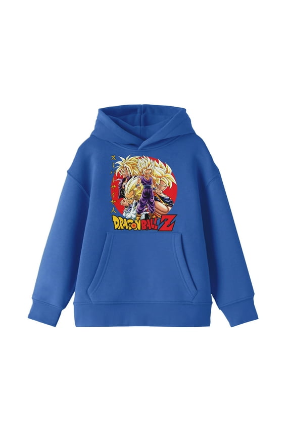 Dragon Ball Z Super Saiyan Heroes Boy's Royal Blue Sweatshirt-Large