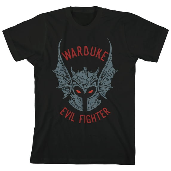 Bioworld Dungeons & Dragons Warduke Evil Fighter Youth Black Short Sleeve Crew Neck Tee-Large