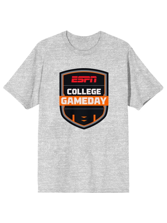 ESPN College Gameday Football Shield Logo Men's Graphic Tee | Screen-Printed Short Sleeve Crewneck | Officially Licensed-XL