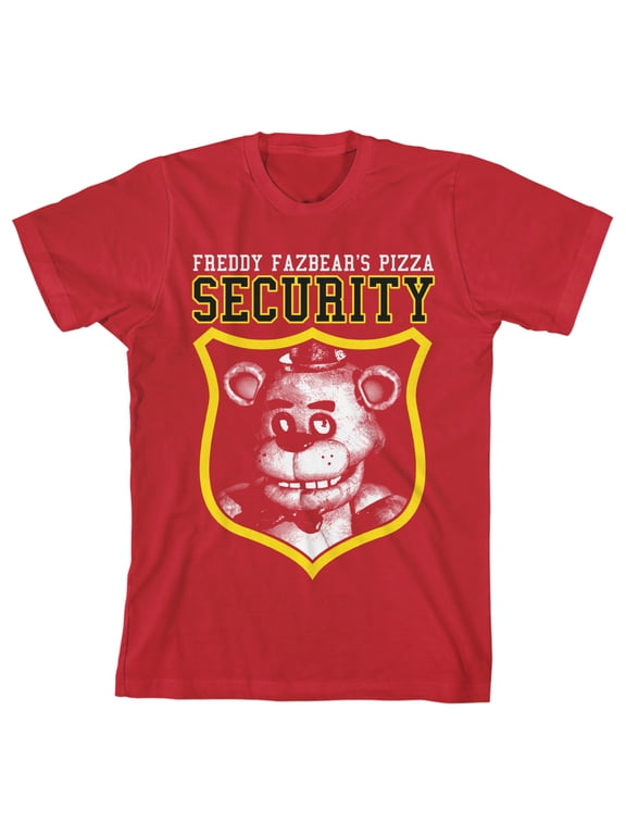 Bioworld Five Nights At Freddy's Fazbear's Pizza Security Layout Screen Print on Royal Blue Tee-XS