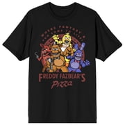 Bioworld Five Nights at Freddy's Freddy Fazbear's Pizza Animatronic Ensemble Men's Graphic Tee - Officially Licensed FNAF Short Sleeve Crew Neck T-Shirt-Large
