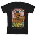 thumbnail image 1 of Bioworld Five Nights at Freddy's Fazbear's Pizza Fast Delivery Ad Layout Screen Print on Forest Black Tee-XL, 1 of 5