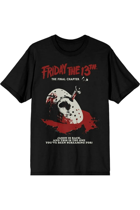 Bioworld Friday The 13th Final Chapter Poster Men's Black T-shirt