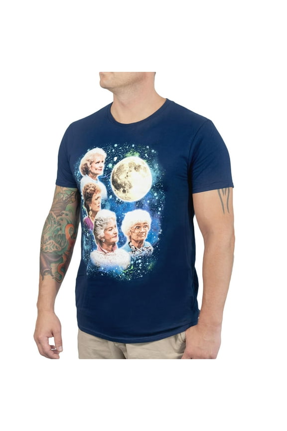 Bioworld Golden Girls 80's Wolf Moon Men's Funny T-Shirt | Navy Unisex