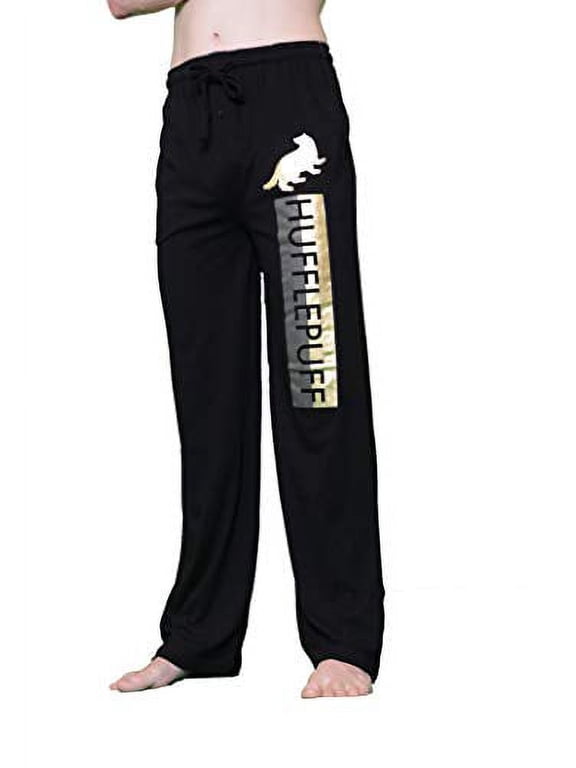 Hufflepuff House Lounge Sleeping Pajama Pants with Yellow Foil Logo -XX-Large