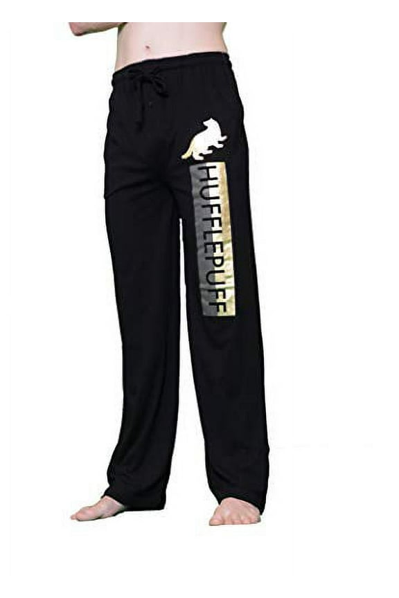 Hufflepuff House Lounge Sleeping Pajama Pants with Yellow Foil Logo -XX-Large