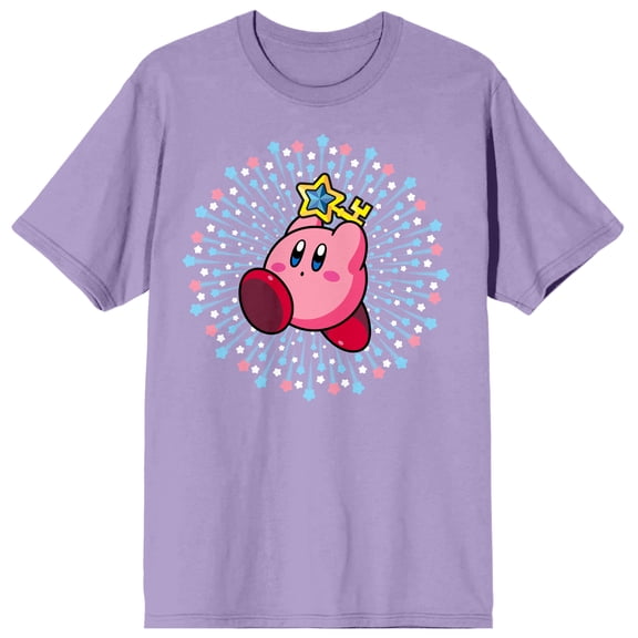 Bioworld Kirby with Star Key Junior Lavender Graphic Tee