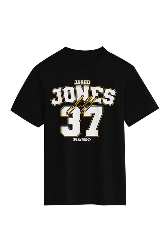 MLBPA Jared Jones Youth Boys Graphic Tee | Collegiate Camo Player Name and Number | Officially Licensed MLB Players Short Sleeve Crew Neck T-Shirt-Large