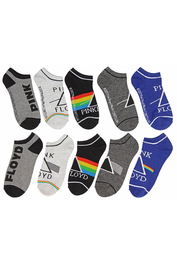 Pink Floyd Unisex Dark Side Of The Moon 5 Pair Mix and Match Ankle Socks