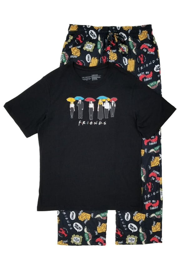 Bioworld Mens 2-Piece Friends The Television Series Sleepwear Pajama Set Medium
