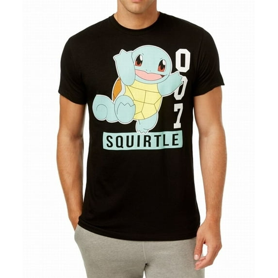 Bioworld Mens Squirtle Graphic T-Shirt, Black, XX-Large