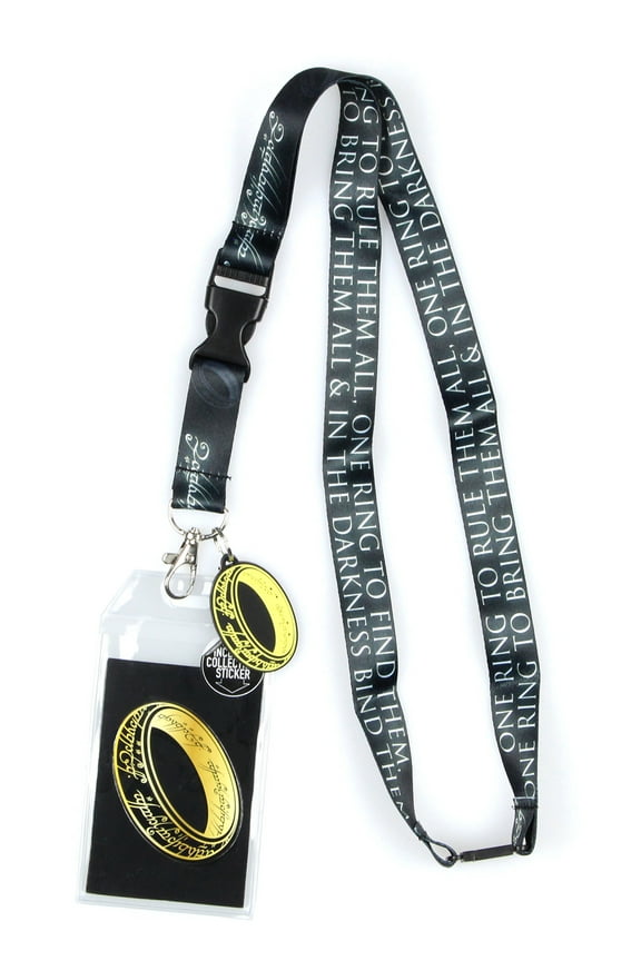 Lord of the Rings The One Ring Precious Lanyard Clear ID Badge Holder Keychain