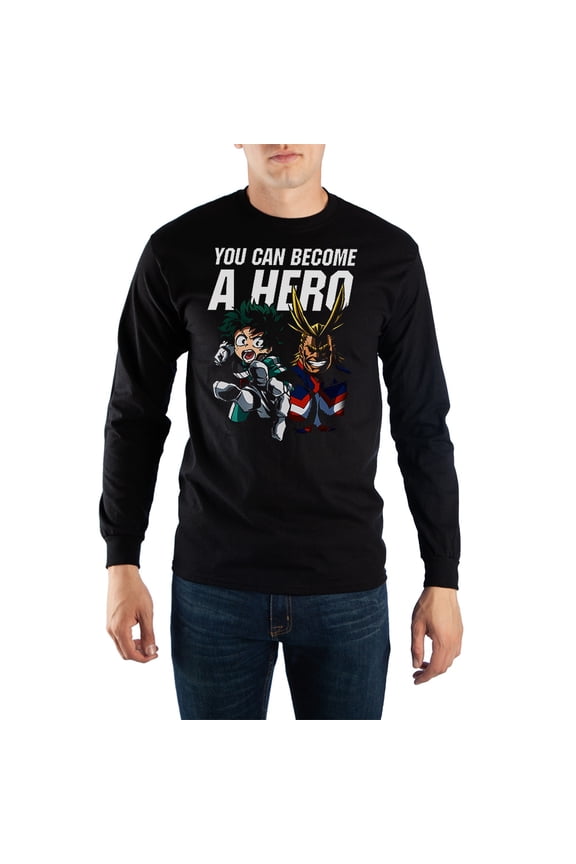 My Hero Academia Be A Hero Deku All Might Long Sleeve T-shirt -3XL