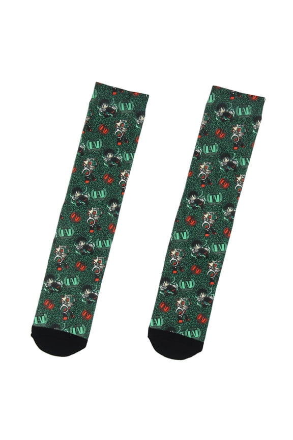 Bioworld My Hero Academia Plus Ultra Allover Design Men's Sublimated Crew Socks