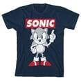 thumbnail image 1 of Bioworld Sonic Classic Art on Navy Blue Tee-XL, 1 of 4