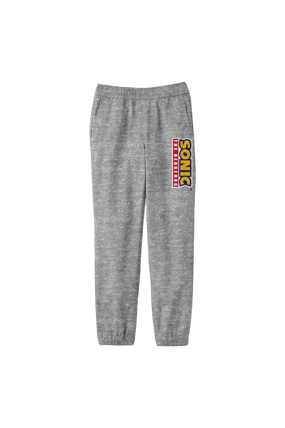 Sonic Modern Logo Heather Grey Youth Sweatpants-S