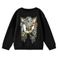 thumbnail image 1 of Bioworld Sonic The Hedgehog Graffiti Portrait Youth Black Crew Neck Sweatshirt, 1 of 3
