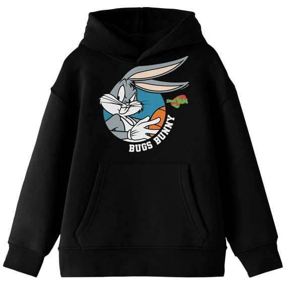 Bioworld Space Jam Bugs Bunny Youth Black Graphic Hoodie-Small