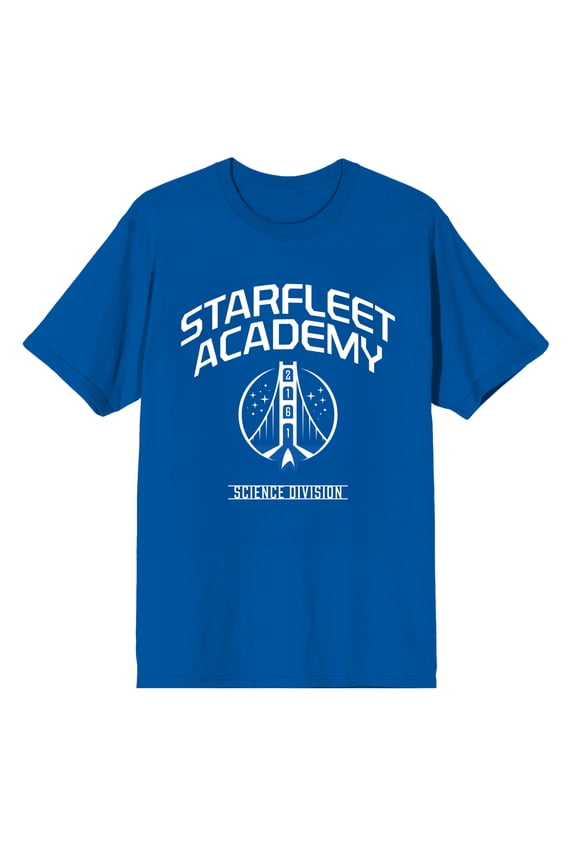 Star Trek The Original Series Starfleet Academy Science Division Men's Graphic Tee | DTG Print | Officially Licensed-XL