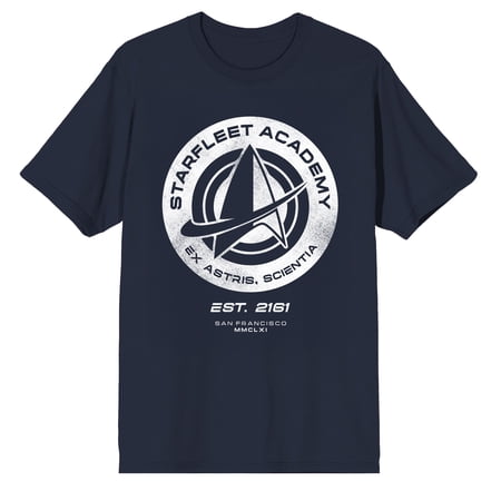Bioworld Star Trek The Original Series Starfleet Academy Unisex Adult Graphic Tee | Officially Licensed Short Sleeve Crew Neck T-Shirt-3XL