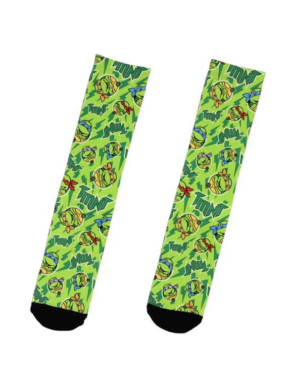 Bioworld Teenage Mutant Ninja Turtles Character Design Sublimation Crew Socks