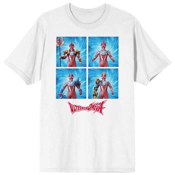 Bioworld Ultraman Tiga Men's Comic Panel Graphic Tee | Screen-Printed Cotton Jersey Crew Neck T-Shirt | Officially Licensed by Tsuburaya Productions-XS