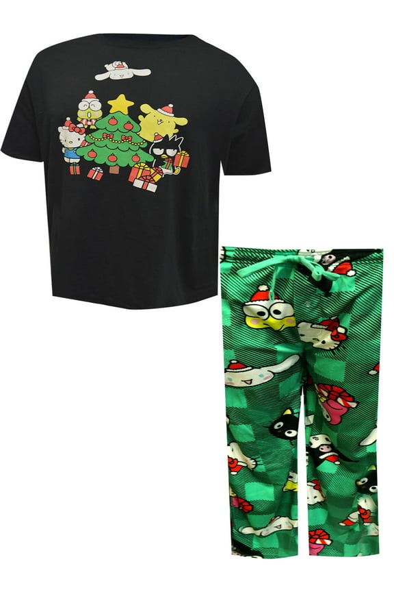 Mens Hello Kitty and Friends Celebrate Christmas Pajama Set (Large)