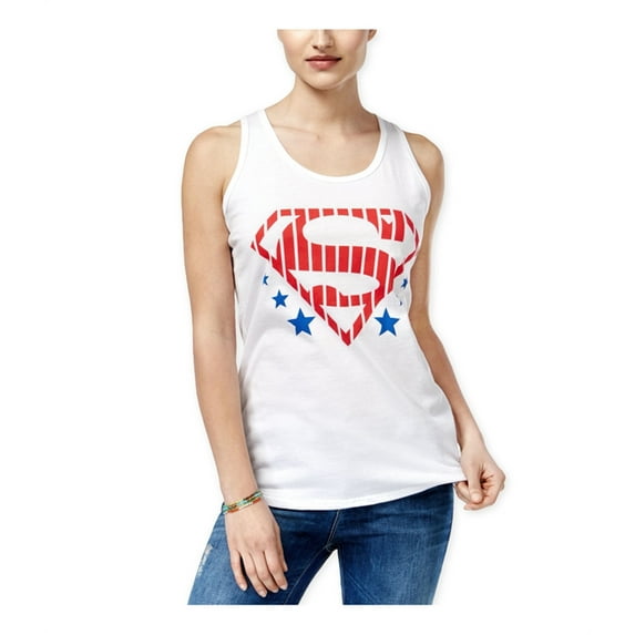 Bioworld Womens Logo Racerback Tank Top, White, Medium