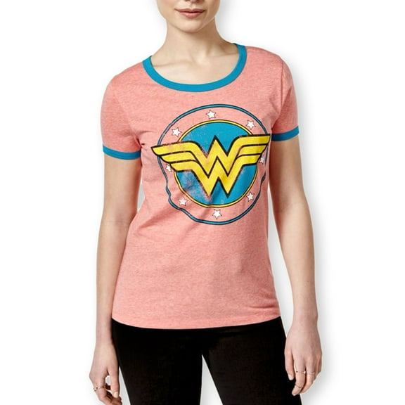 Bioworld Womens Shield Graphic T-Shirt, Red, Juniors, Small