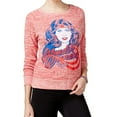 thumbnail image 1 of Bioworld Womens Space-Dyed Sweatshirt, Red, Juniors, Small, 1 of 2