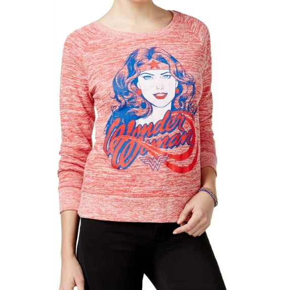 Bioworld Womens Space-Dyed Sweatshirt, Red, Juniors, Small