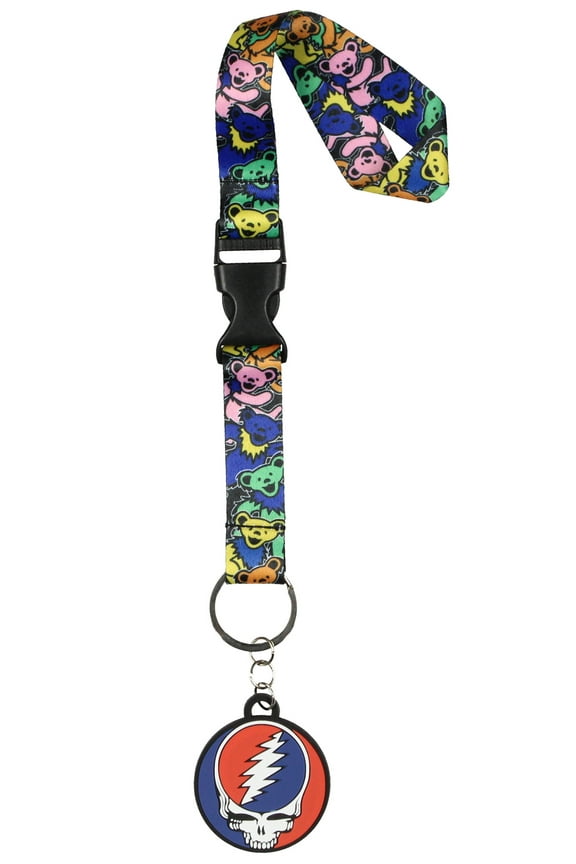 Grateful Dead Dancing Bears Wristlet Strap Lanyard For Keys | Hand and Wrist Lanyard For Wallet Keychain