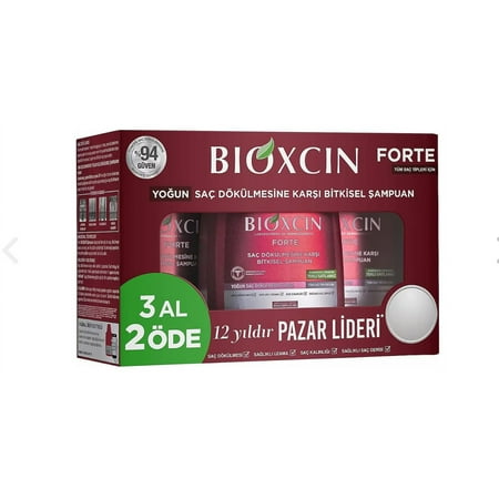 Bioxcin Forte Shampoo 3x300ml Intensive Hair Loss Shampoo For All Hair Types 8697432096095