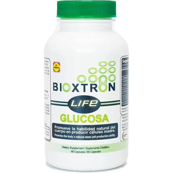 Bioxtron Life Glucose Blue-Green Algae, B3 & B8 Vitamin Supplement Capsules - Promotes Stem Cells Production - Support Glucose Metabolism - 90 Capsules