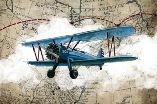 Biplane 1 Canvas Art - GraphINC Studio (12 x 18)