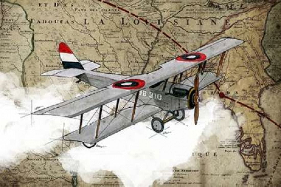 Biplane 4 Canvas Art - GraphINC Studio (24 x 36)