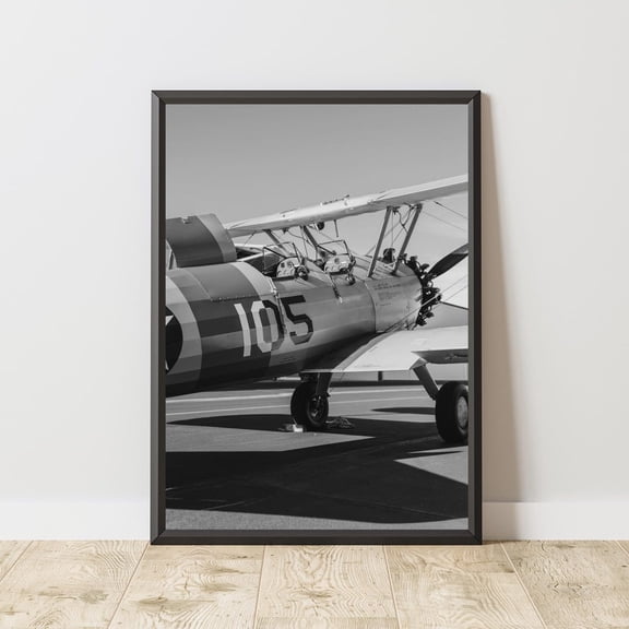 Biplane Airplane Aviation Vintage Flight Wall Art Poster Unframed Paper Print
