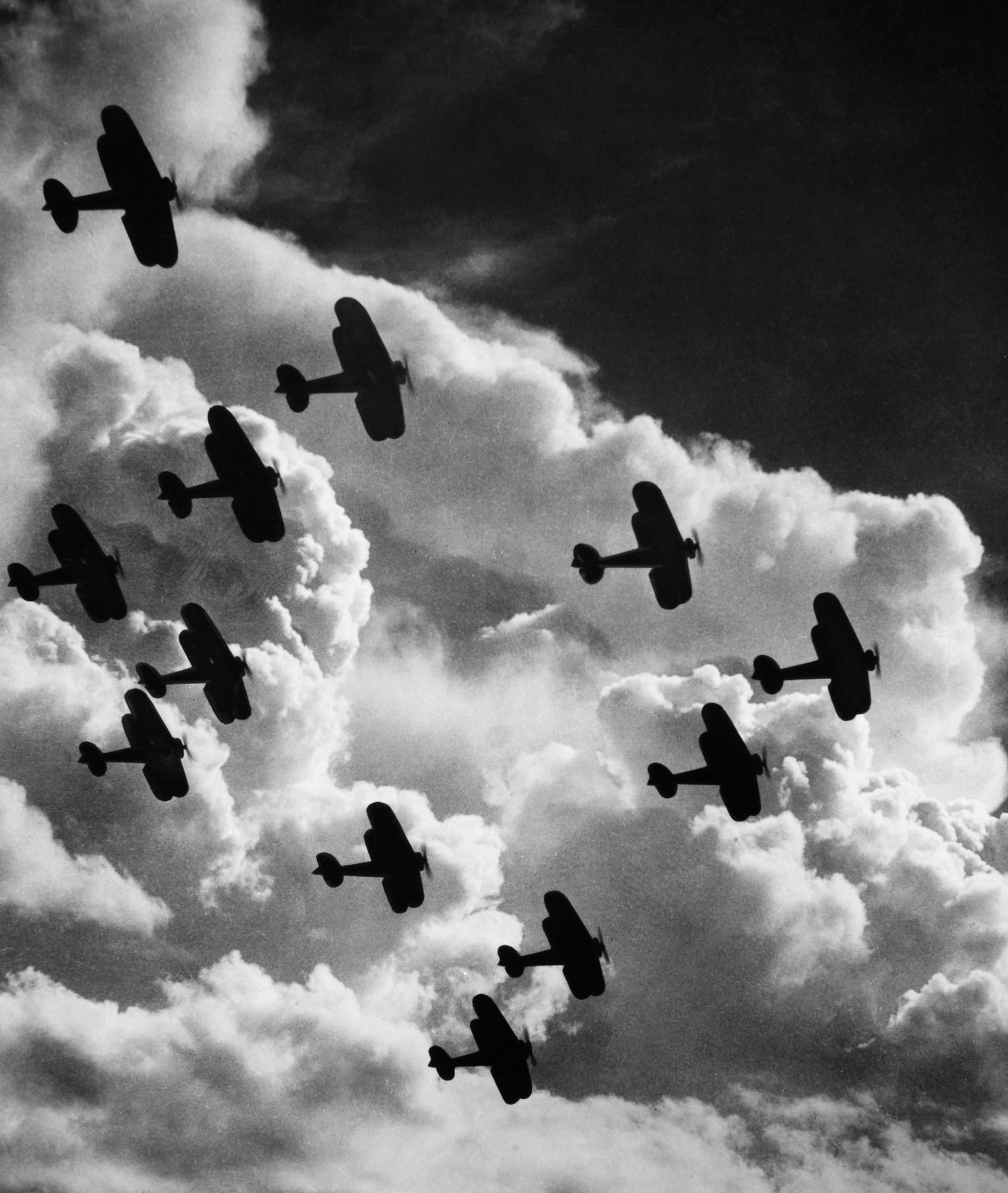 Biplanes C1917 Nbiplanes Flying In Formation During World War I biplanes-c1917-nbiplanes-flying-in-formation-during-world-war-i